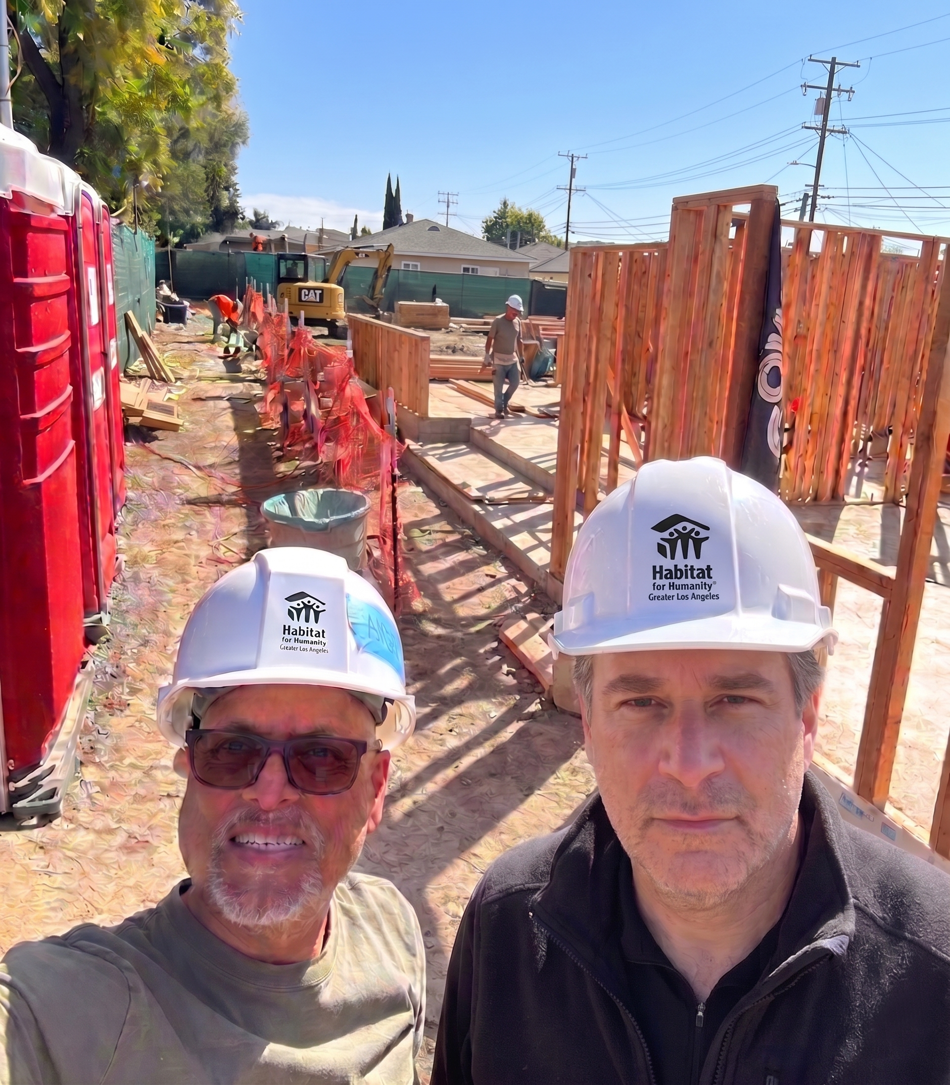 Team volunteering at Habitat for Humanity